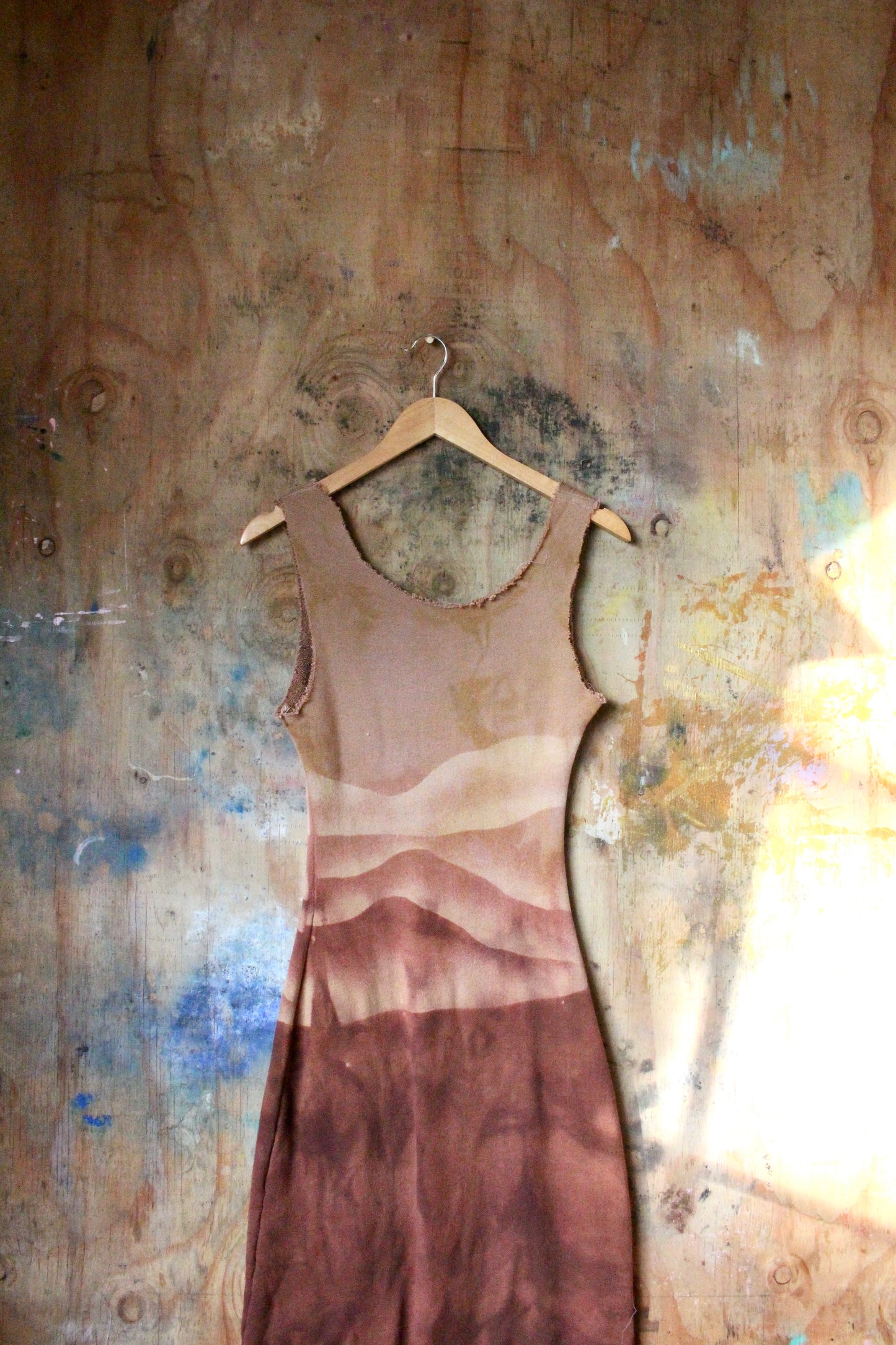 Small/Medium- Misty Risings Dress- Dead Stock Organic Cotton Weave - Very special fabric - Limited series - Cut on Bias