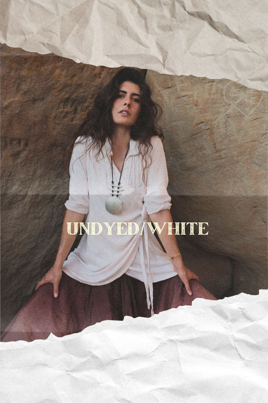 MTO UNDYED/WHITE Wrap Top/Cover Up S/M-M/L- Made to order -Choose your Plant Medicine Fabric