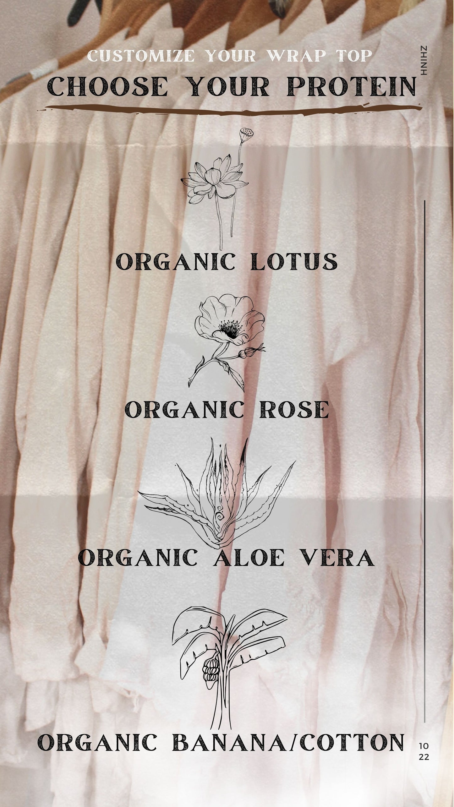 MTO UNDYED/WHITE Wrap Top/Cover Up S/M-M/L- Made to order -Choose your Plant Medicine Fabric