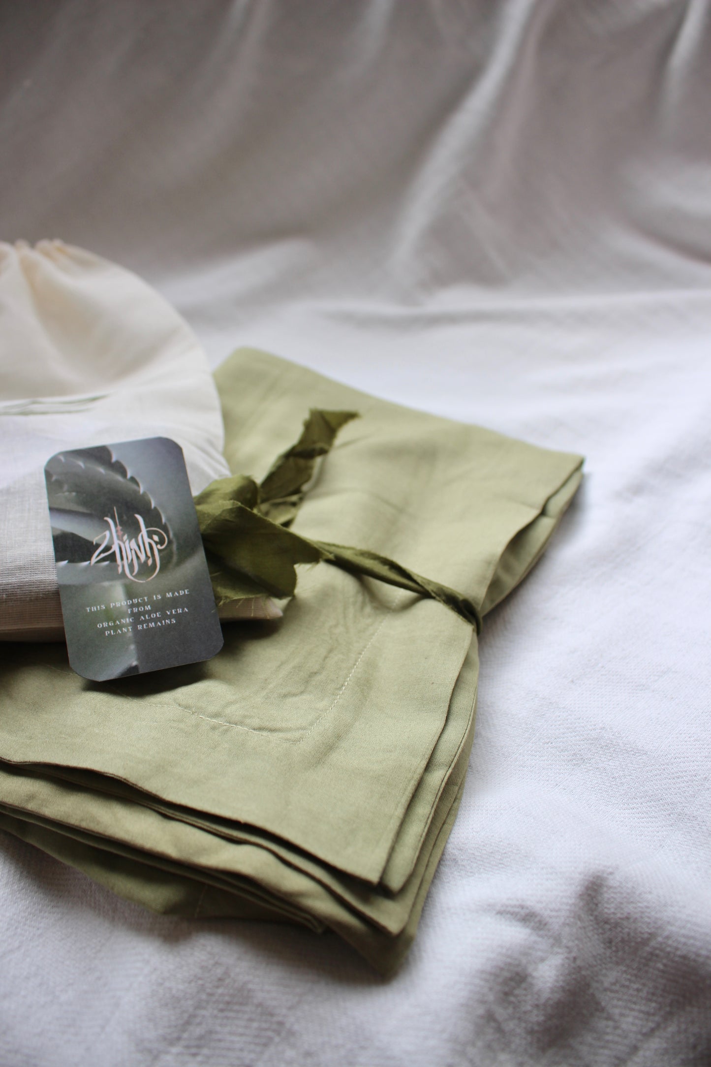 New! Organic Aloe Vera Fabric- Pillow Case Set of 2 Cases  - Organic - US Standard Size -