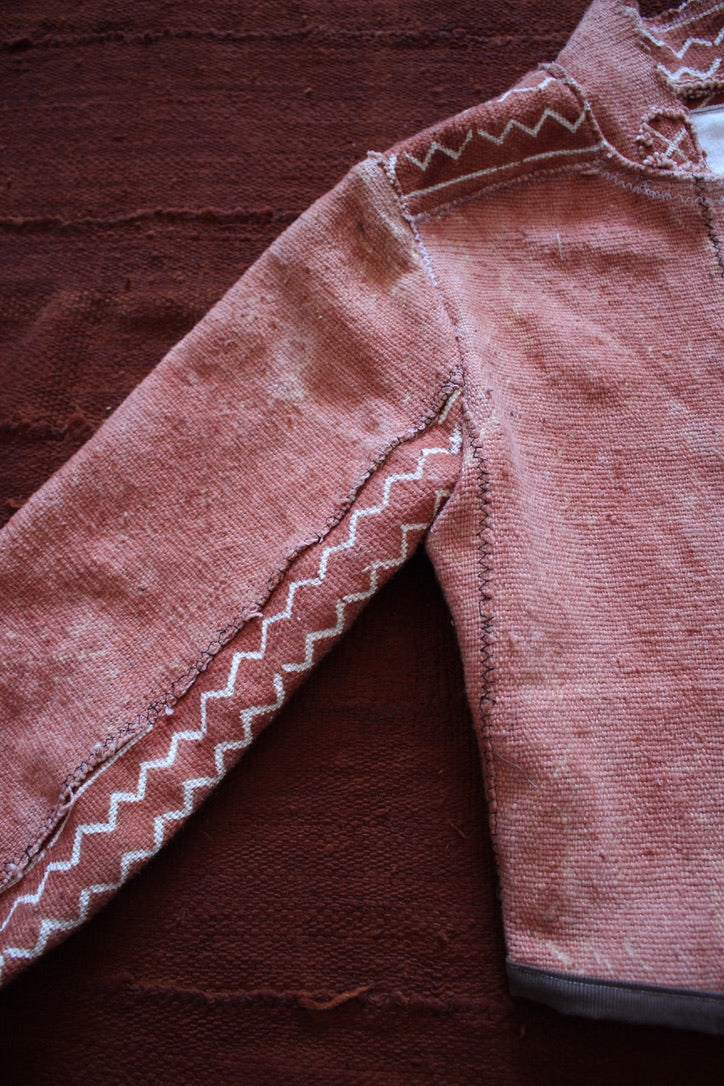 Small- Mudcloth Jacket 1 - Earthen Wear- Terracotta Tesselate