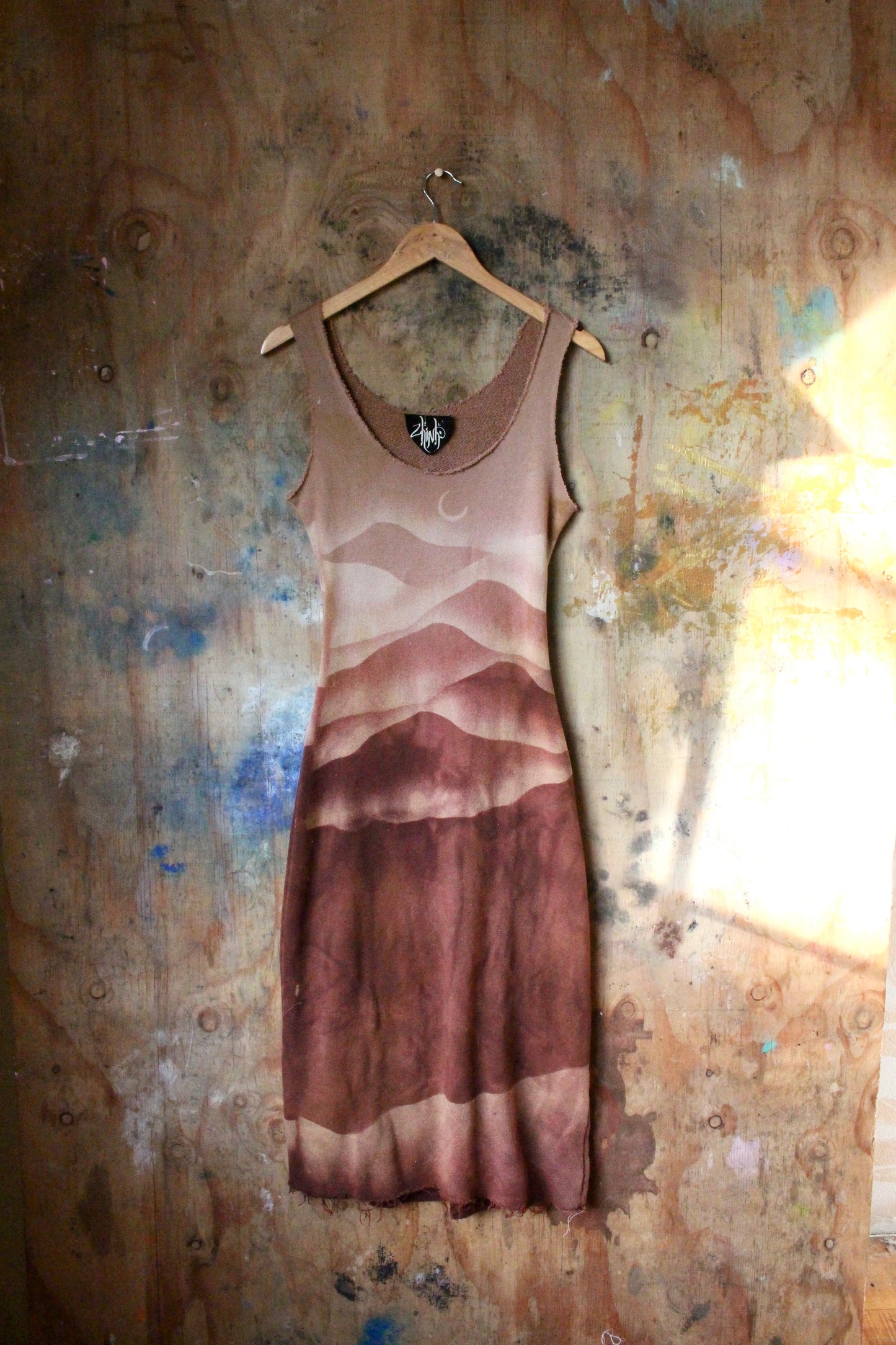 Small/Medium- Misty Risings Dress- Dead Stock Organic Cotton Weave - Very special fabric - Limited series - Cut on Bias