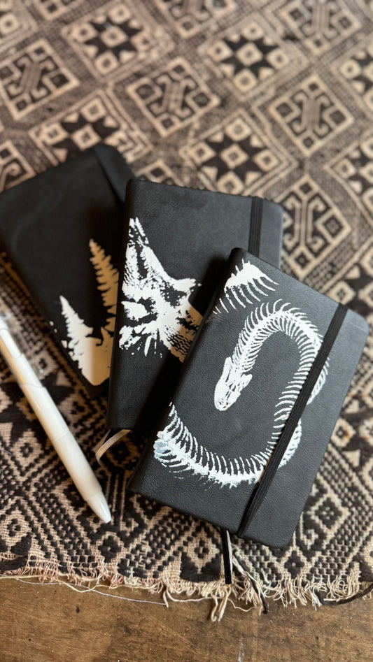 Little Travel Pocket Note Book w/ Pen - 3 Variations 3.5x 5.5 inches- Screen Printed