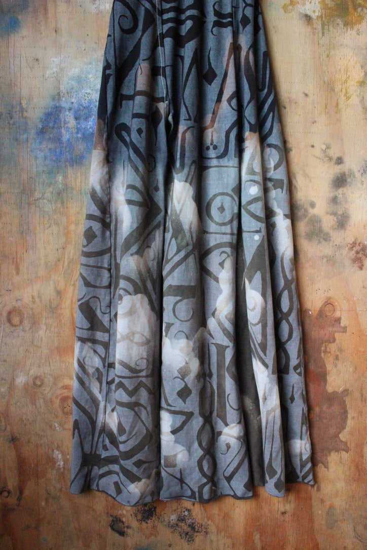 Small - Darkoski x Zhinh Collaboration - Moon/ Clouds-Bamboo Cotton 2 SLits