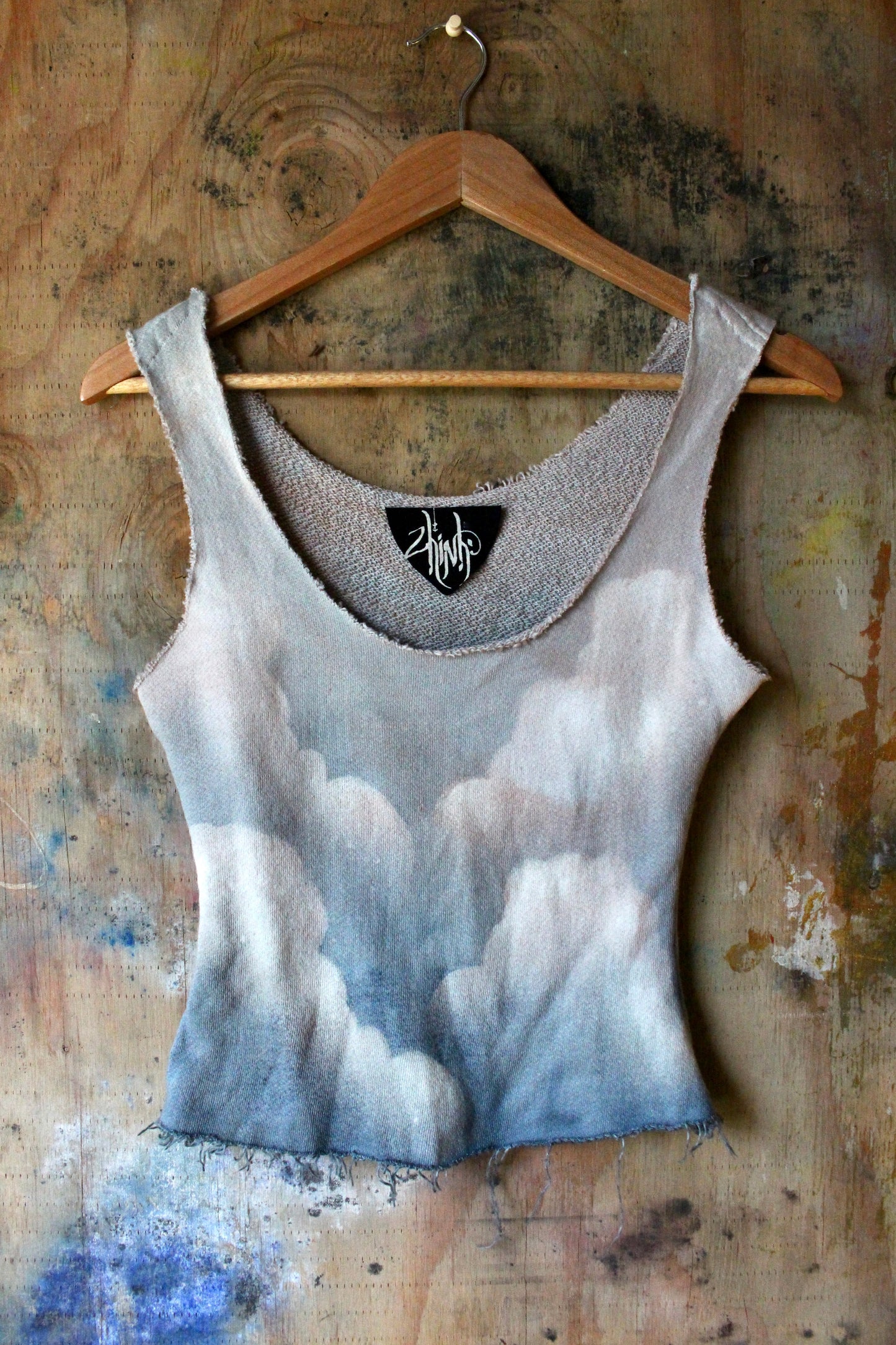 Small - Blue Skies Tank Top- Organic Cotton French Terry Deadstock