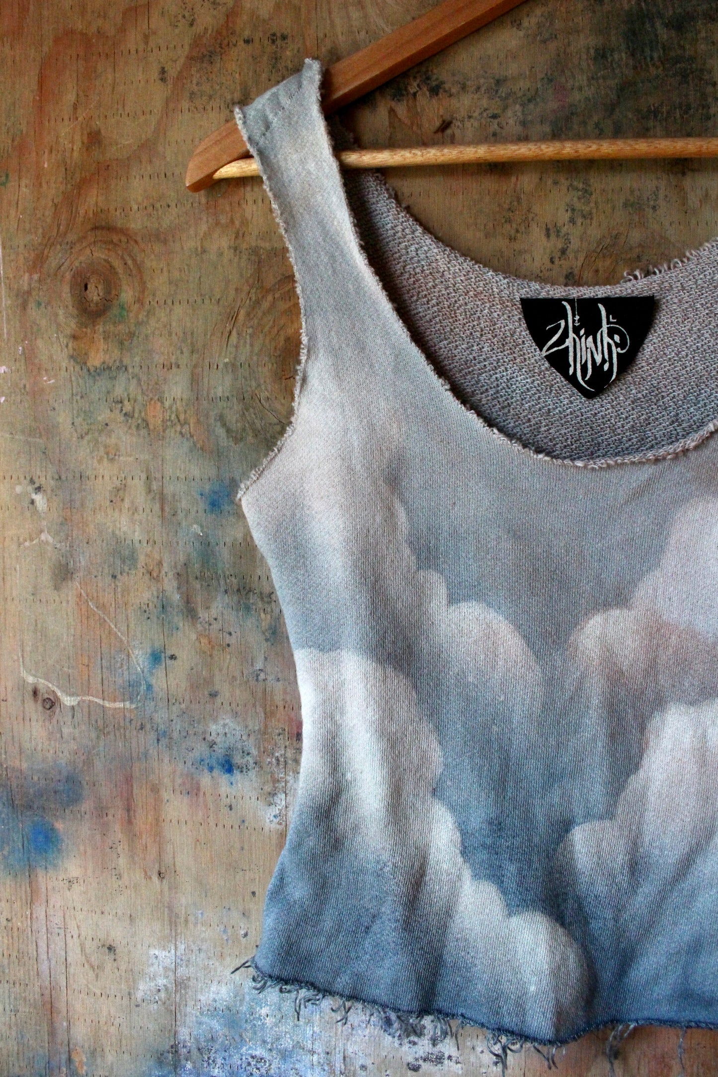 Small - Blue Skies Tank Top- Organic Cotton French Terry Deadstock