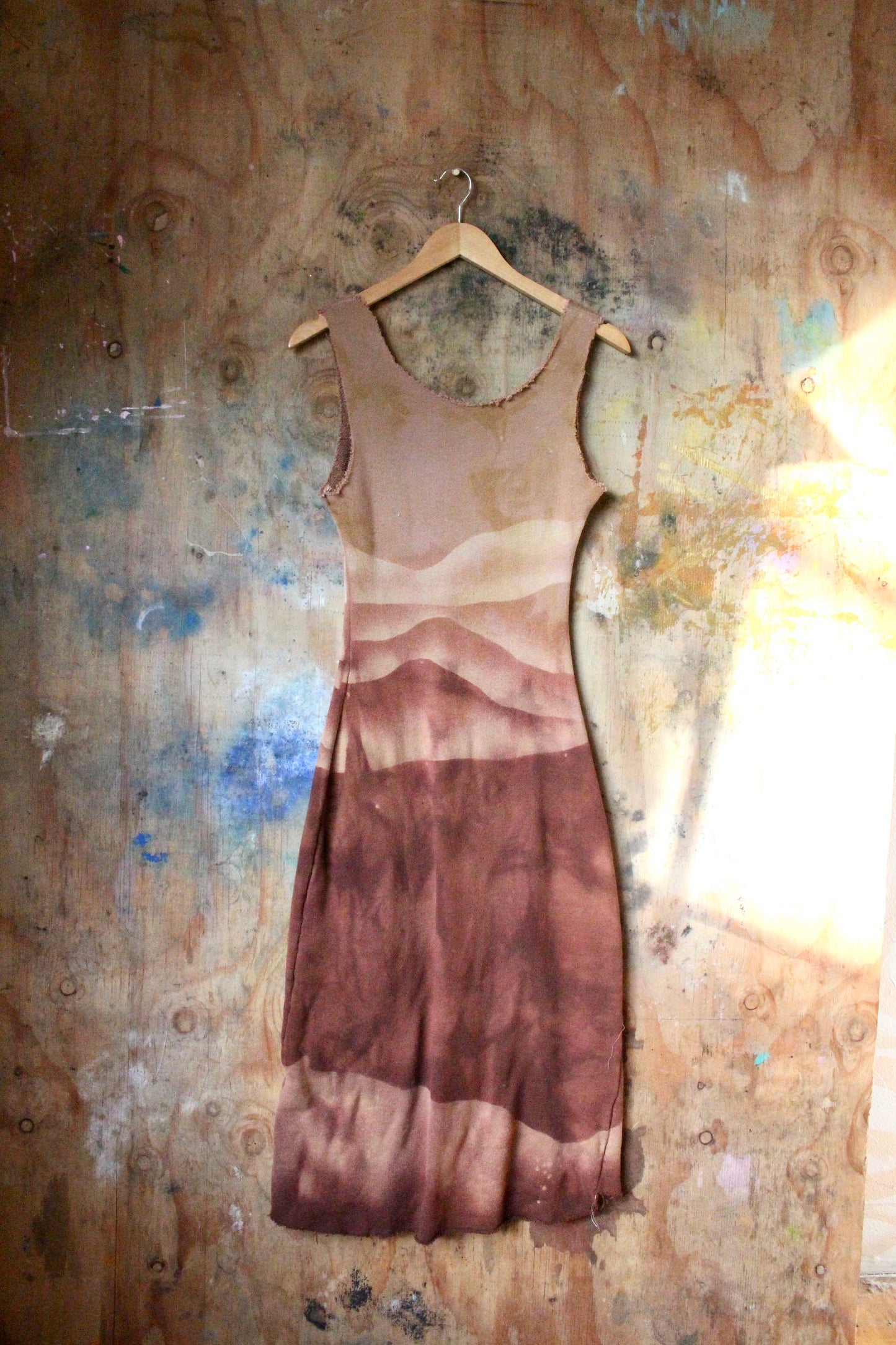 Small/Medium- Misty Risings Dress- Dead Stock Organic Cotton Weave - Very special fabric - Limited series - Cut on Bias