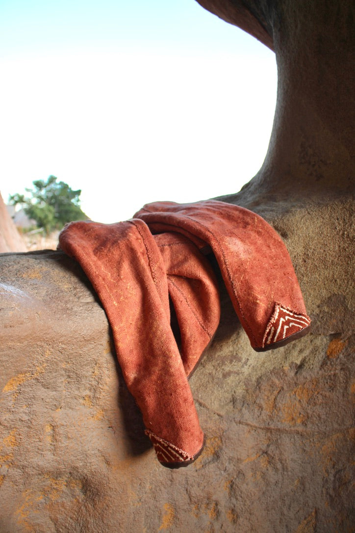 Small- Mudcloth Jacket 1 - Earthen Wear- Terracotta Tesselate