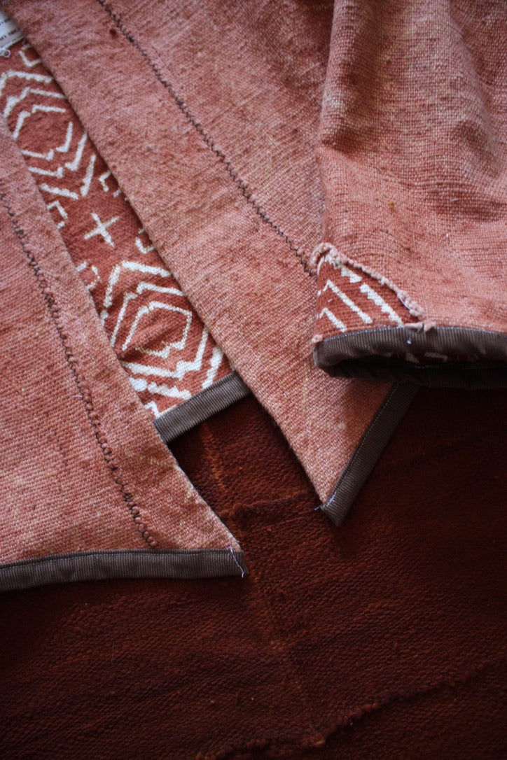 Small- Mudcloth Jacket 1 - Earthen Wear- Terracotta Tesselate