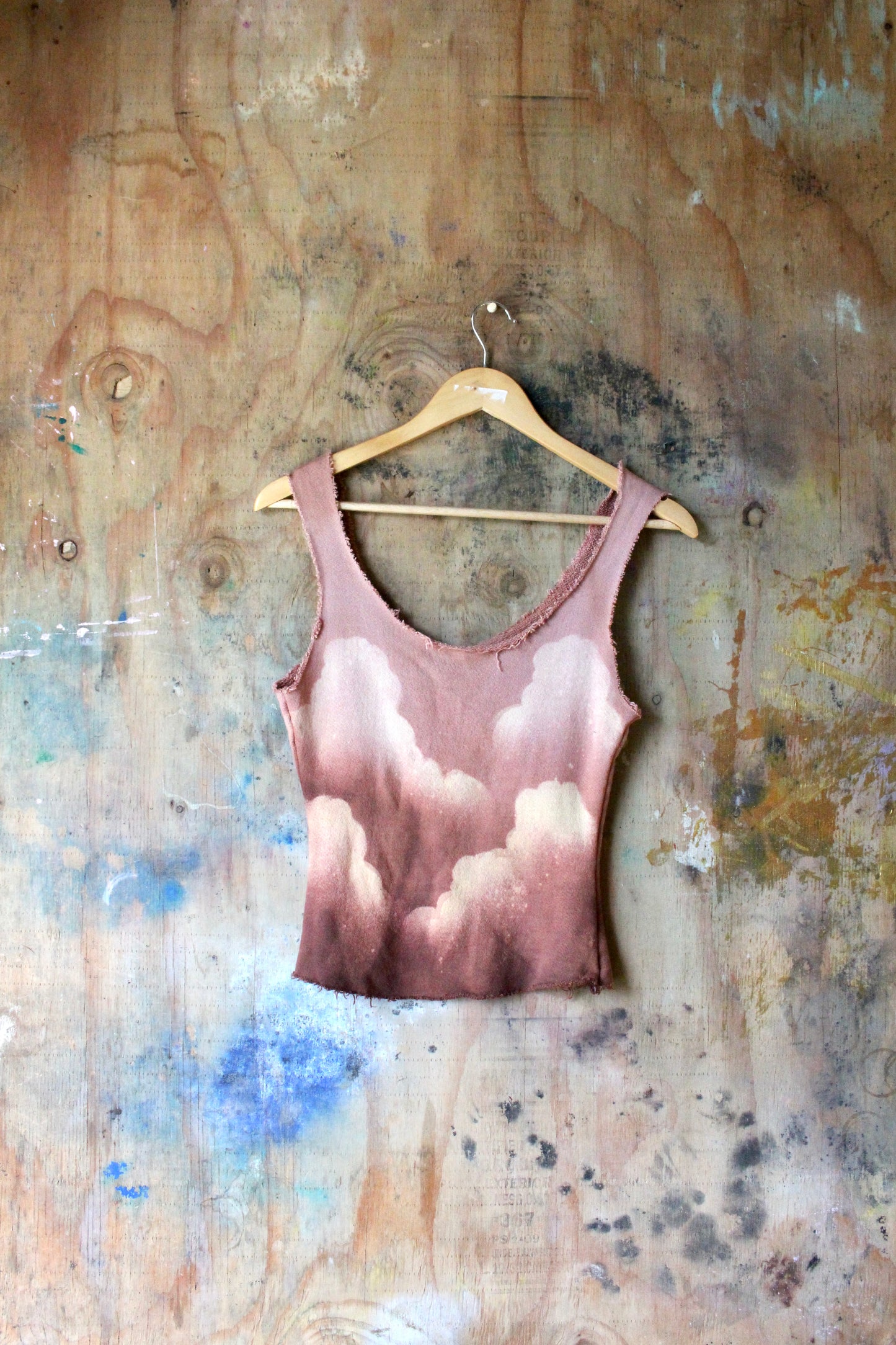 Small - Mauve Skies Tank Top- Organic Cotton French Terry Deadstock