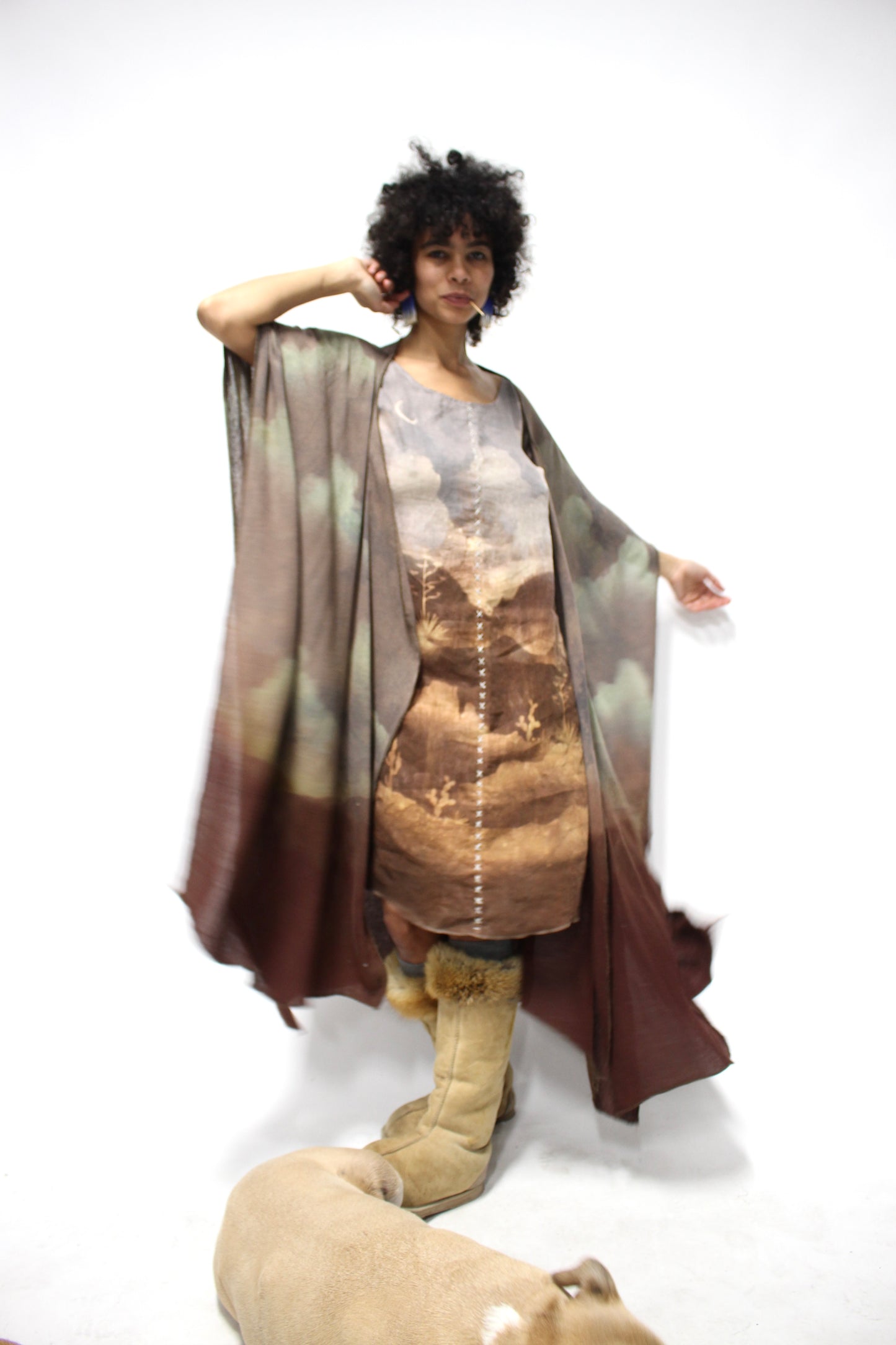 Raw Silk Cloud Duster RESERVED FOR LAUREN- One Size fits all