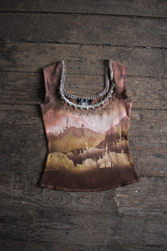 MEDIUM - Tatooine Empire Basket top - Hand embroidered neckline