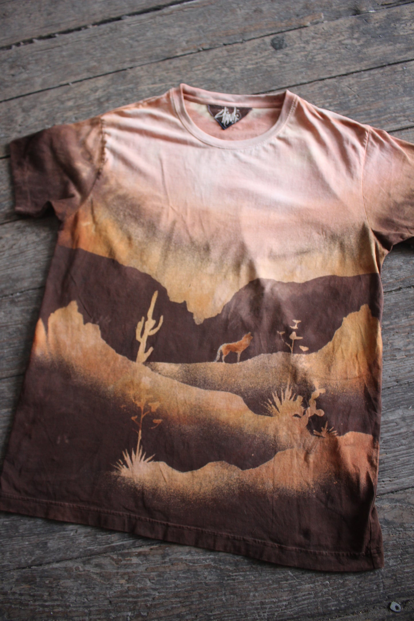 SMALL/MEDIUM - Organic 100% Cotton Fair Trade Desert Blush Unisex Mens T-shirts