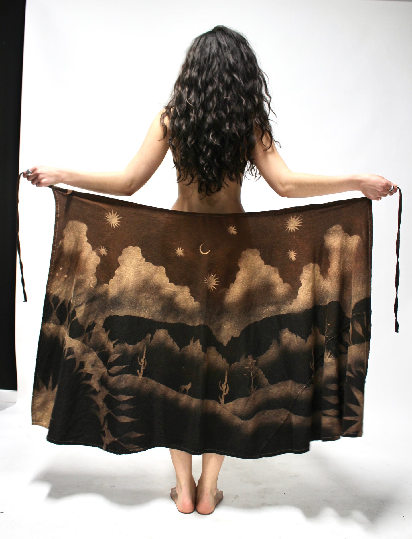 RESERVED FOR Marcella - earthen brown wrap skirt M/L