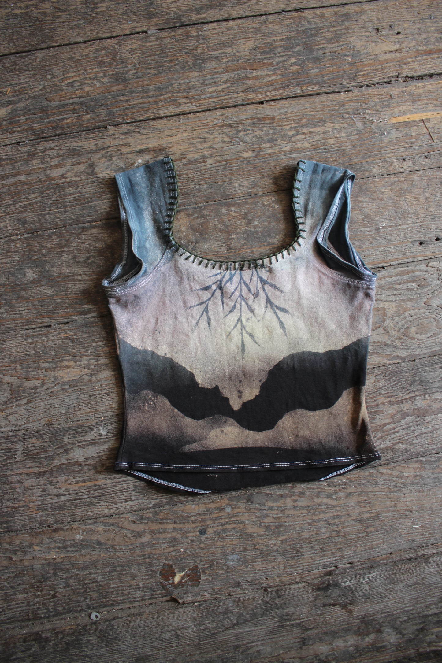 MEDIUM- Simple Eve in the the high desert mountains - Organic Hemp/Cotton/ Spandex Basket top