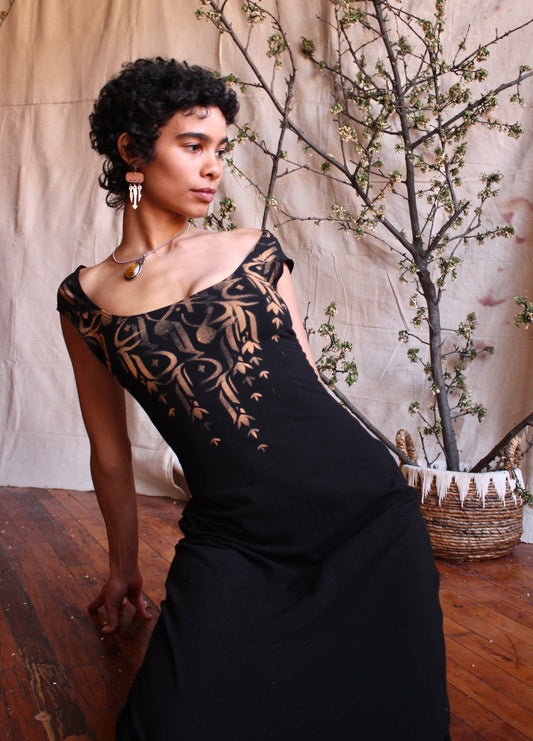 Small - Codes from the Divine Universe - Black Dress- Not embroidered