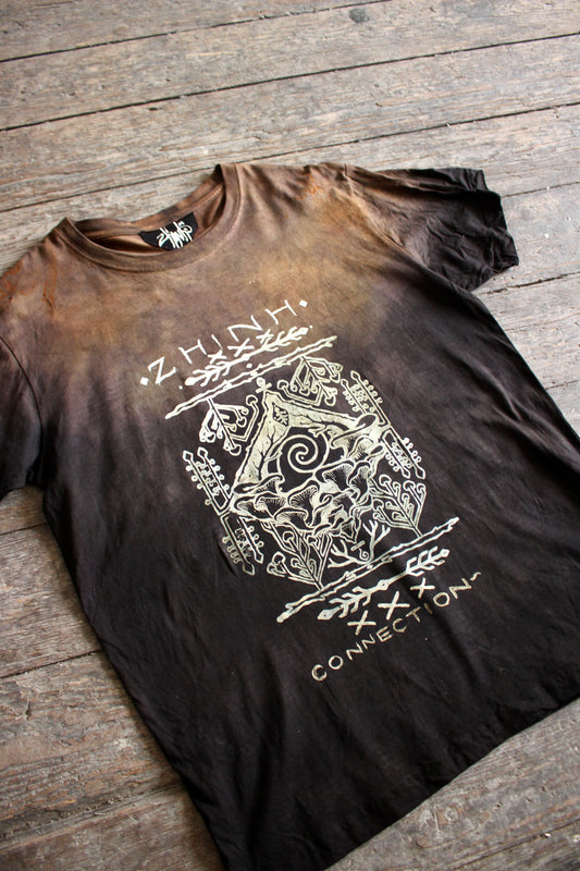 Medium- Brown to Black Mushroom Connection T-shirt