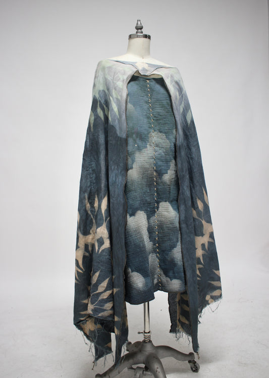 FLIGHT- Organic Linen Lunadala Winged cape