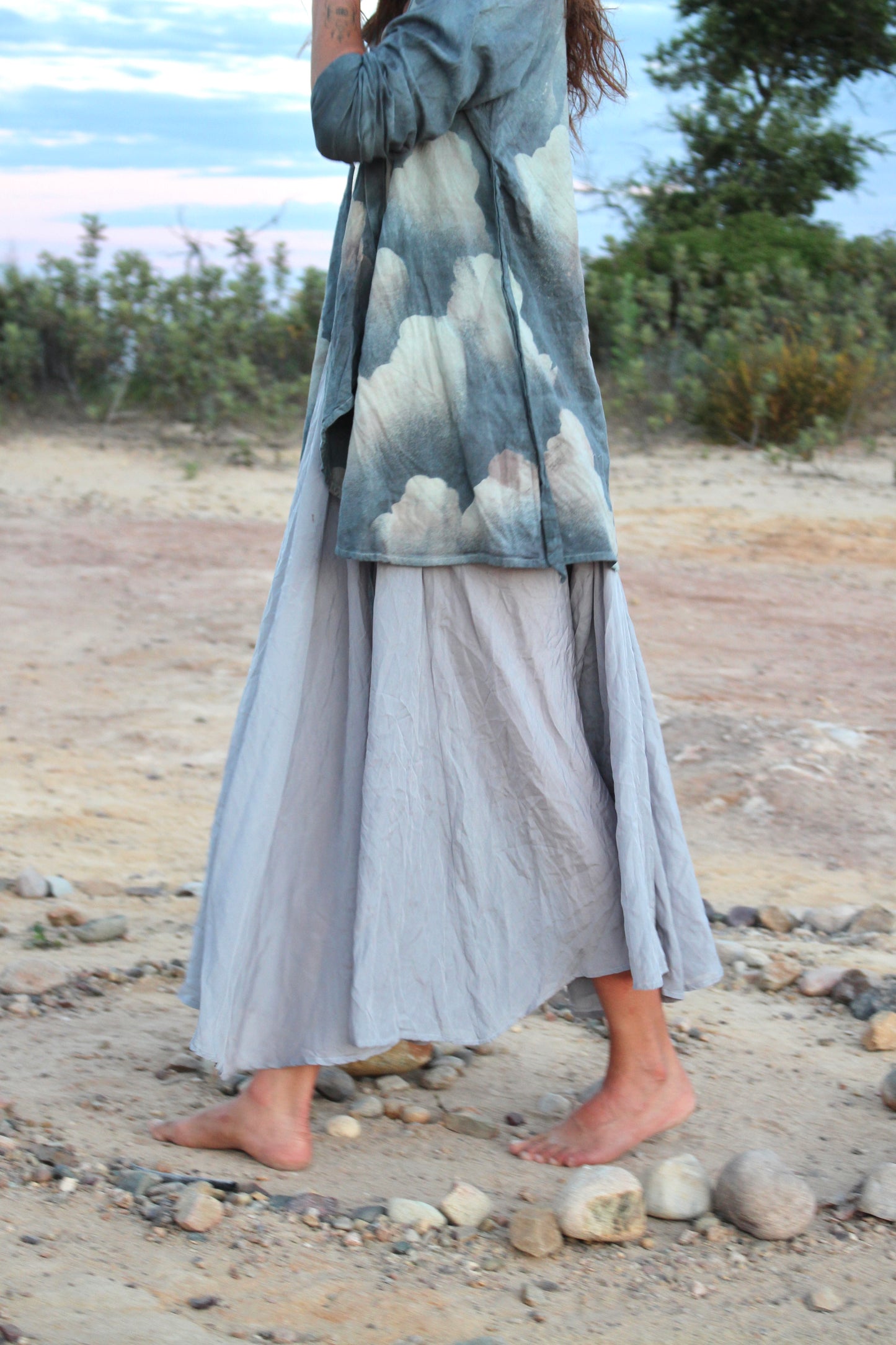 MTO- BLUE CLOUDY SKIES  Wrap Top/Cover Up S/M-M/L-- Made to order- Choose your Plant Medicine Fabric