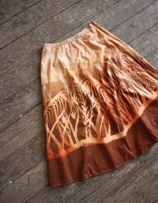 Size 6- Medium Hand painted prairie skirt Size 6