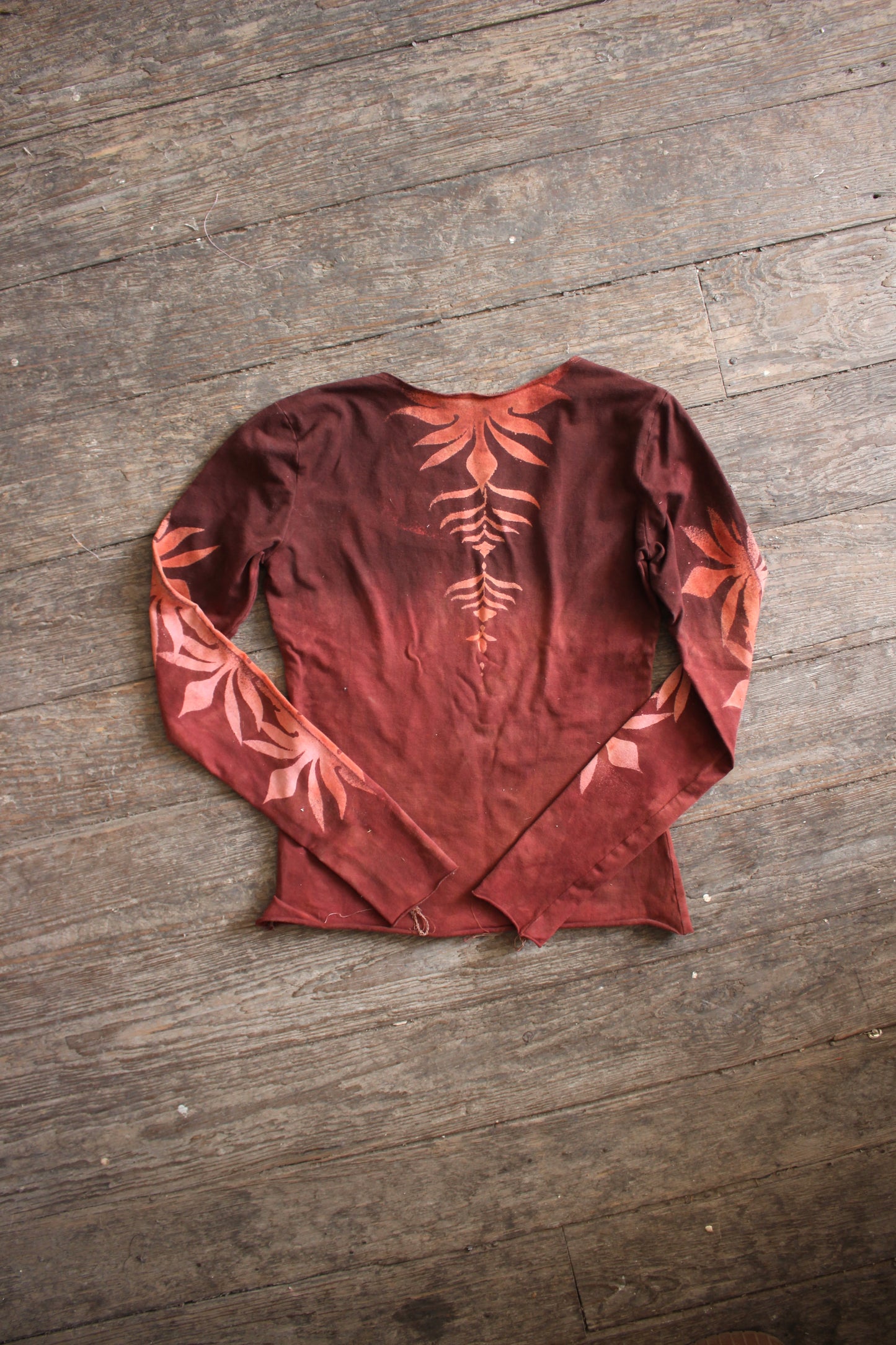 MEDIUM - Fire Passion Bloom Long sleeve top